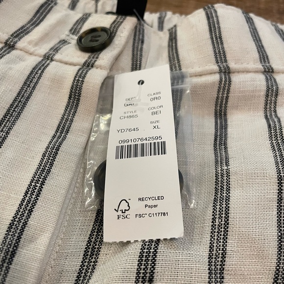 NWT J. Crew Striped Linen Harbor Pants - Picture 6 of 6